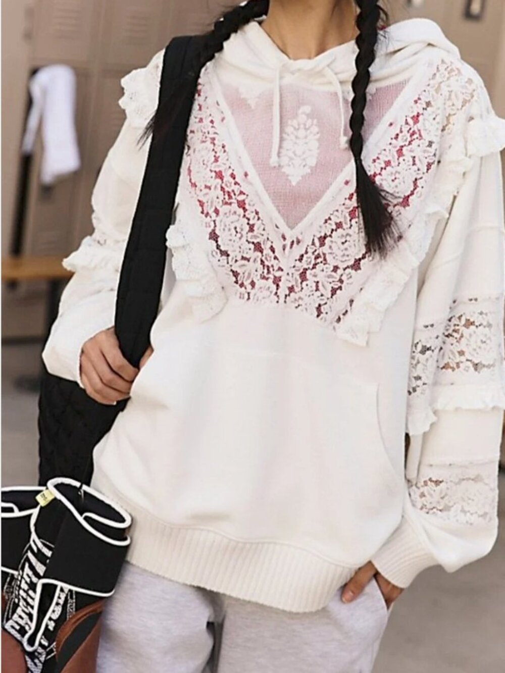 Free People NWT White FP Movement Women's Studio Tunic size L